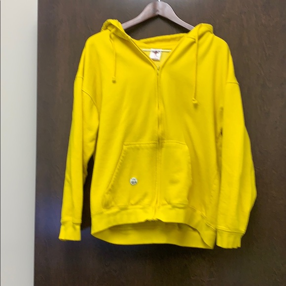 Tops - Yellow zippered hoodie. Size XL